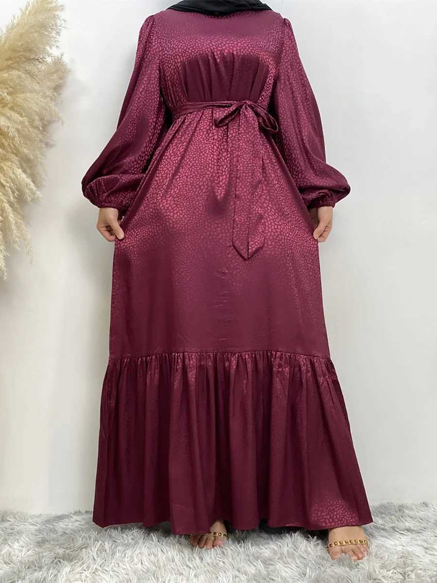 Muslim women Ramadan women popular solid color fashion clothing Turkey Dubai new dress Arab fashion women dress X250514