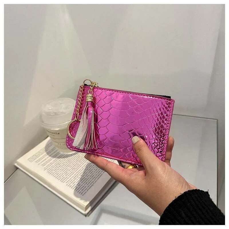 New Women'S Fashion Handheld Crocodile Pattern Handbag Simple Large Capacity Wallet Multifunctional Card Organizer Autumn Winter