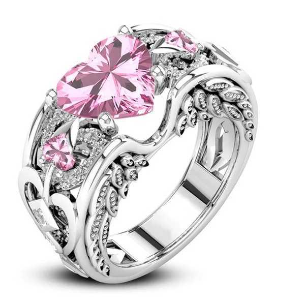 Classic 5 Color Authentic 925 Sterling Silver Ring Multicolor Heart Zircon Ring Wedding Jewelry Gift for Mother Ring BijouxXJ250514