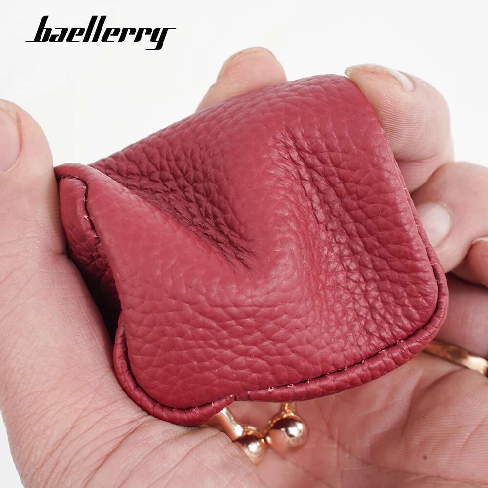 New Short Wallets Pocket Small Simple Genuine Leather Female Purses Top Quality Ring Necklace Box Women Coin Bag