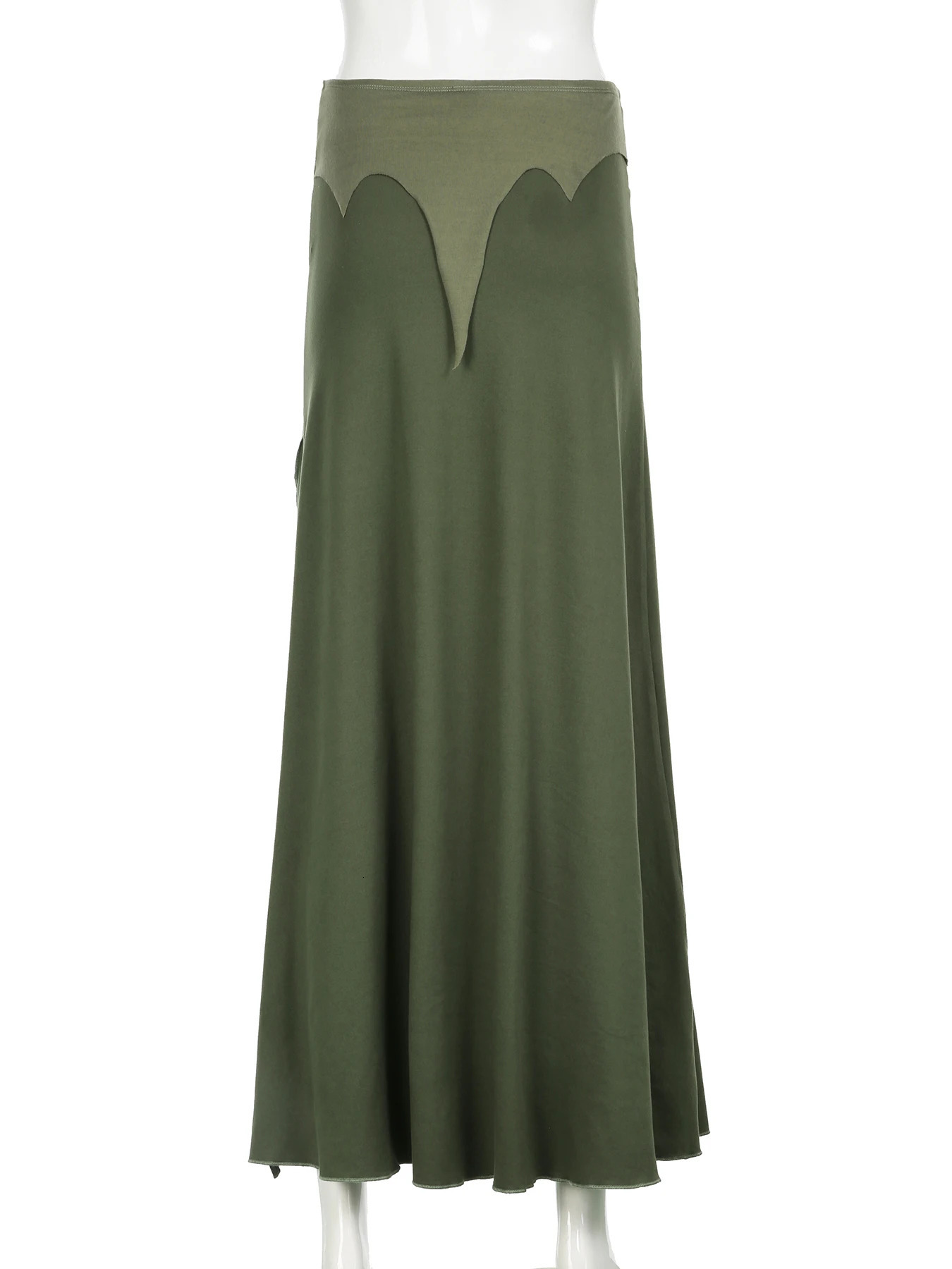 IAMSURE Grunge Fairycore Patchwork Skirts Holiday Vintage LowWaisted Maxi Women Spring Autumn Beach Style Ladies 250514