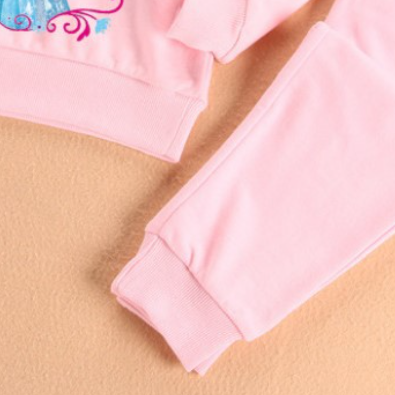 DISNEY Frozen Elsa princess infant designer clothes Children clothes girls' long pants set girls' half-sleeve mid-child small child Aisa aut