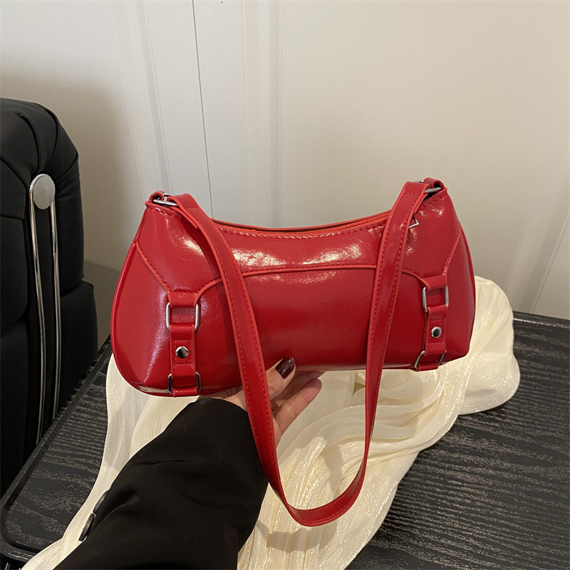Hot Girl Motorcycle Style Versatile Shoulder 2025 Spring/summer New Collection For Women New Luxury Bag Free Delivery Designer Bag Trendy High End Ele