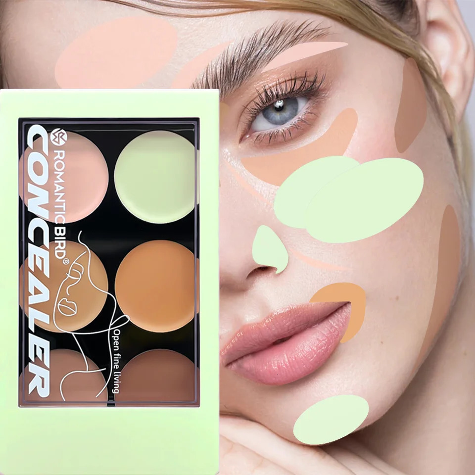 6-color concealer palette green concealer to adjust skin tone makeup base 250512