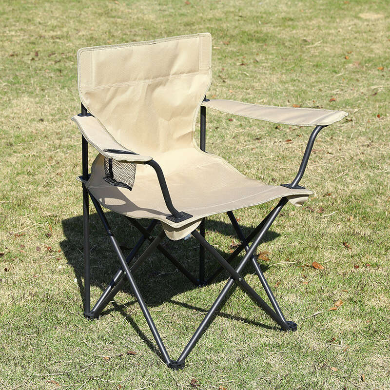 Outdoor backrest outdoor leisure folding chair, multifunctional barbecue camping fishing portable chair
