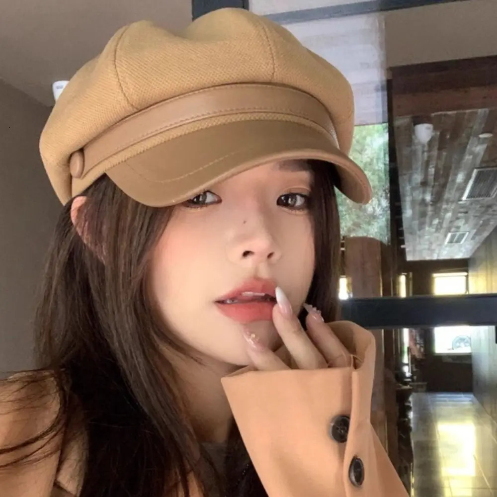 Retro Breathable Beret Hat Cotton Windproof sboy Hats Artistic Warm Painter Octagonal Cap for Women 250514