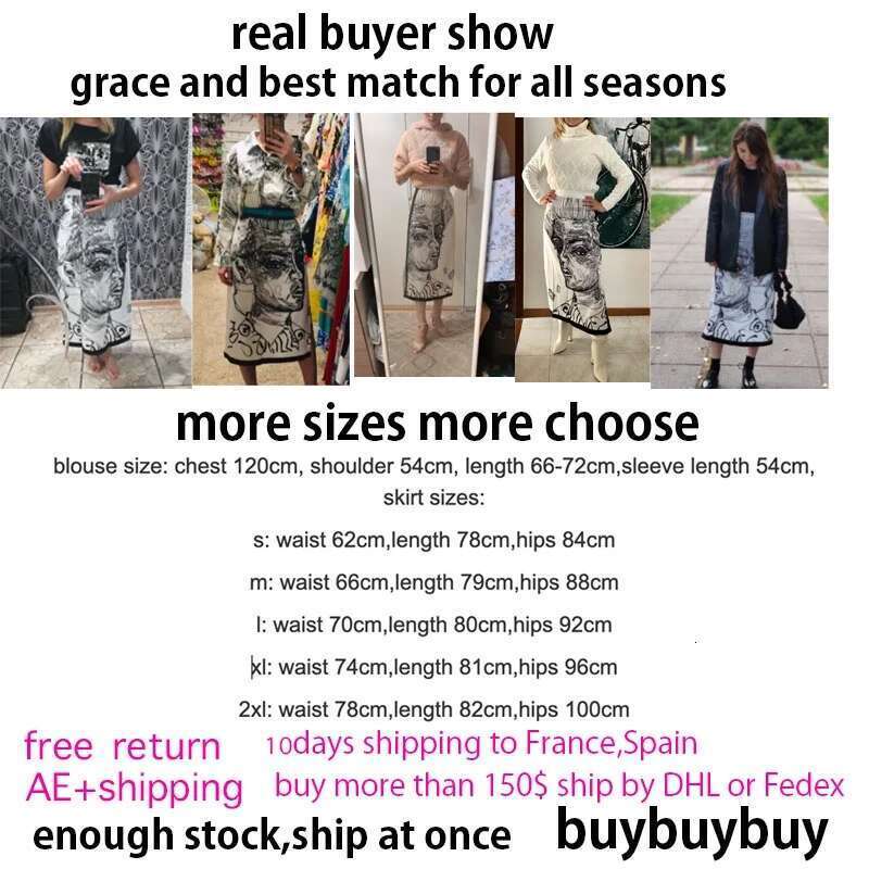 Getspring Women Skirt Long Split Print Character High Waist Color Matching Vintage All Th Spring Summer Skirts 2021