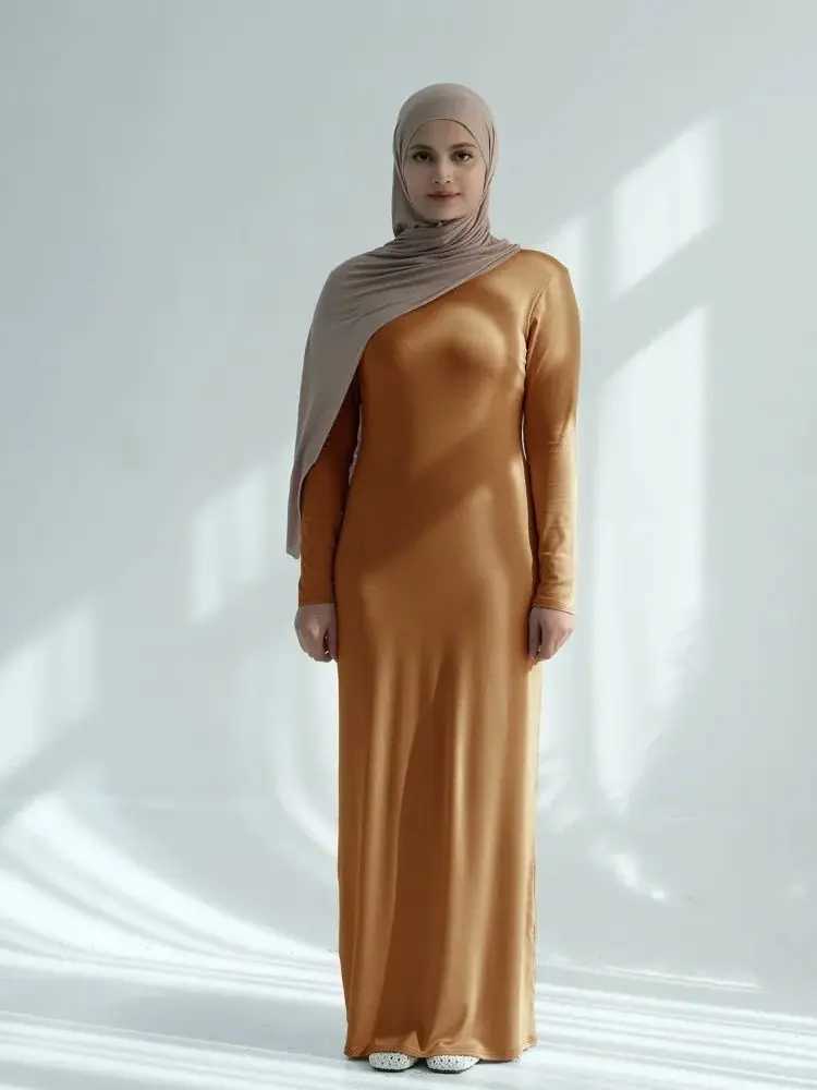 ModaL Cotton Inner Dress For Abaya Damen Dubai Islam Muslim Long Modest Under Hijab Dresses Women Robe Femme Musulman Vestido X250514
