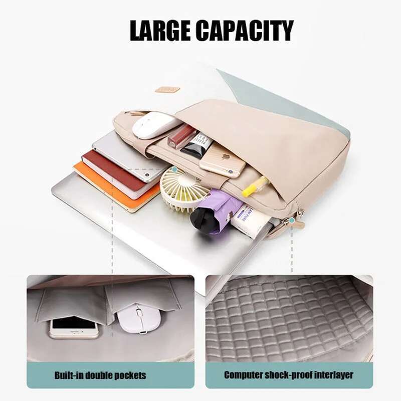Xnyocn Laptop Sleeve 15.6 Inch Durable Briefcase Handle Bag Notebook Computer Protective Case For HP Dell Book Ultrabook