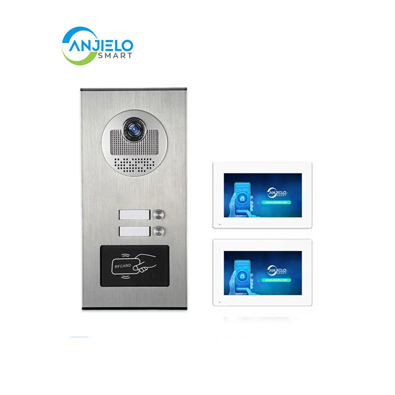 anjielo smart 1080p tuya building smart video doorphone for multiapartment metal doorbell video intercom system ahd 7 inch monitor
