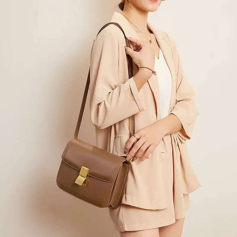 High Quality For Women Trend Fashion Designer Shoulder Bag New In Metal Buckle Leather Exquisite Crossbody Bags