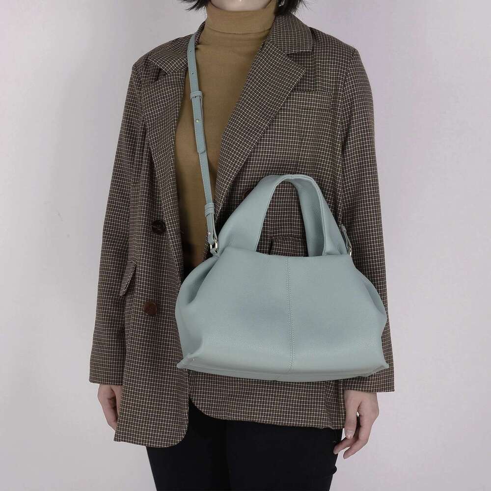 Women PU Crossbody Cloud Leather Shoulder Pleated Fashion Tote Brand Designer Bag Hobo Handbag