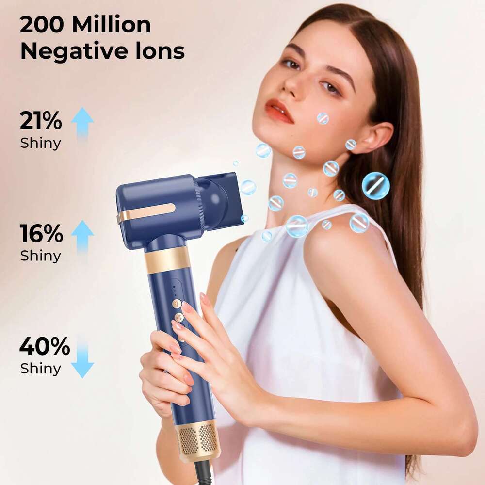 7 In 1 Brush Brushless High Speed with Diffuser Ionic Blow Dryer Hot Air Styling Comb Auto Hair Curler