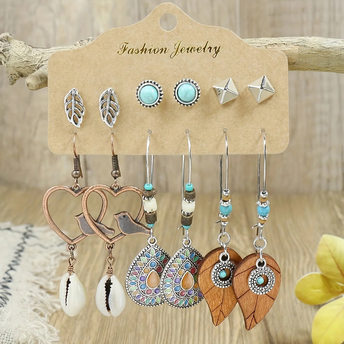 Boho Selling Earrings for Women Stud Ear Rings Sets Sturdy Multicolor Geometric Comfortable to Wear Versatile Gifts Party 250513