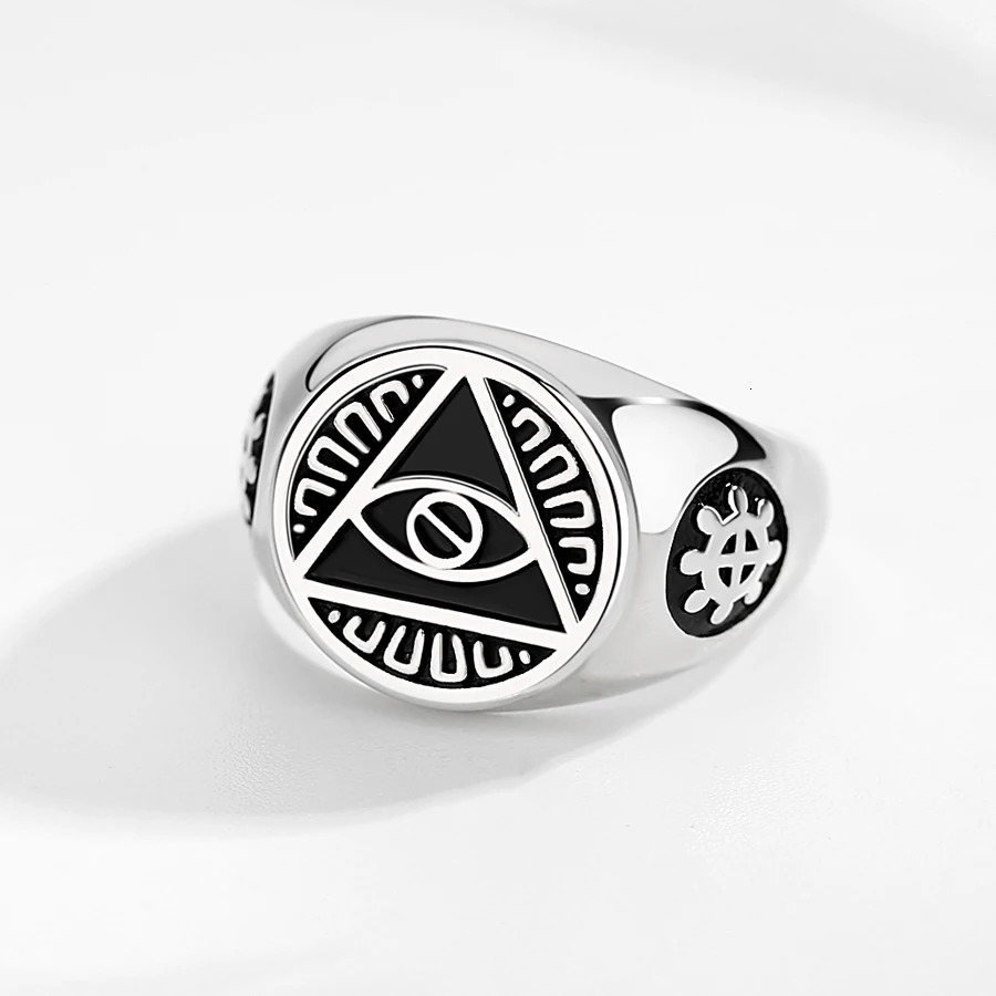 KALETINE Vintage Nordic Freemason Rings For Men 925 Sterling Silver Masonic Rings Knights Templar Jewelry Punk Biker Gothic Ring 250509