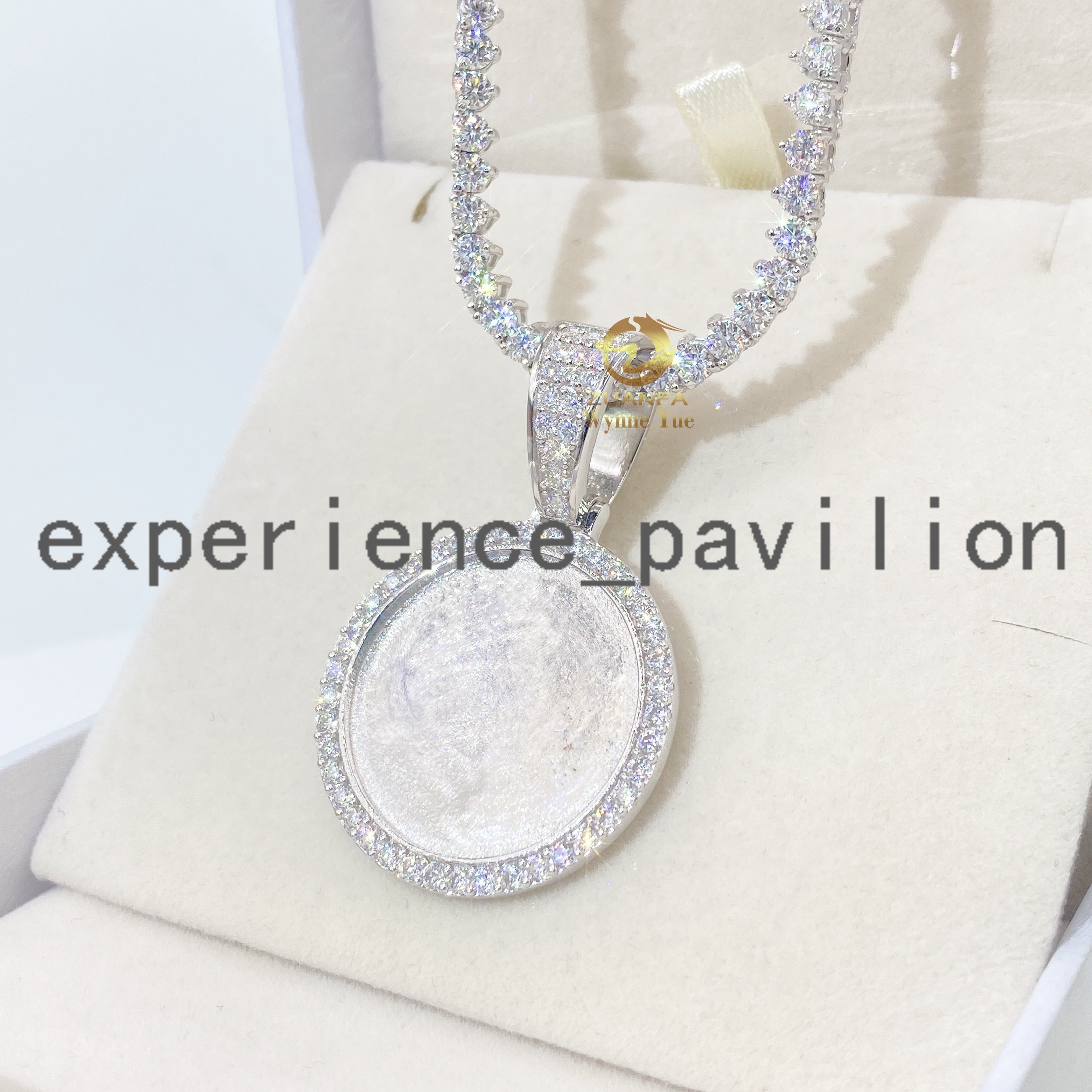 Memory Photo Pendant 10K Solid Gold Hip Hop Iced Out Moissanite Diamond Photo Custom Pendant