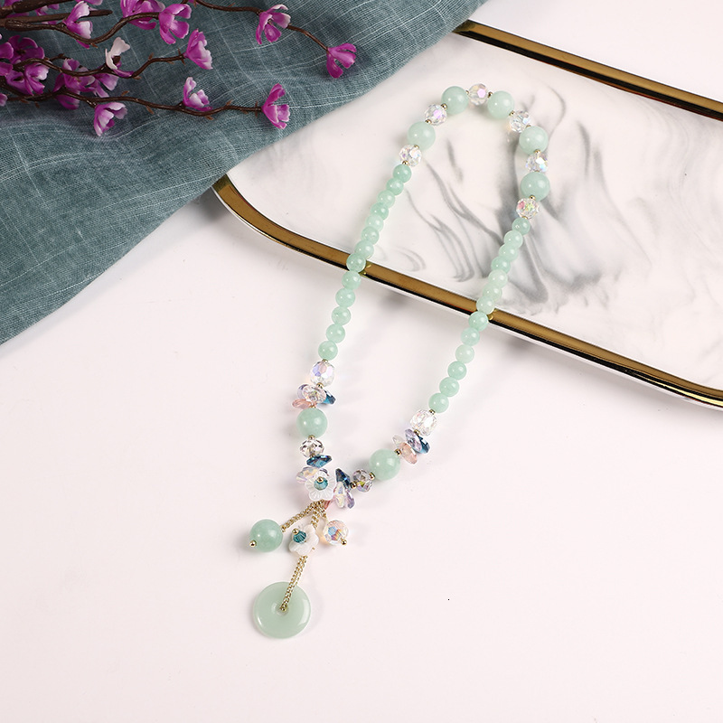 Exquisite crystal double circle stone bracelet, feminine forest style, simple and fashionable, beaded, best friend bracelet straight