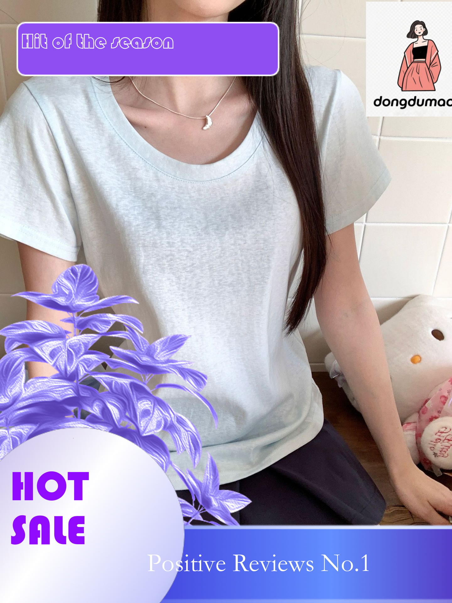 dongdumaoyi Grey sleeved t-shirt for women's clothing 2025 new style, front shoulder slim fit short top, summer dopamine outfit, small shirt