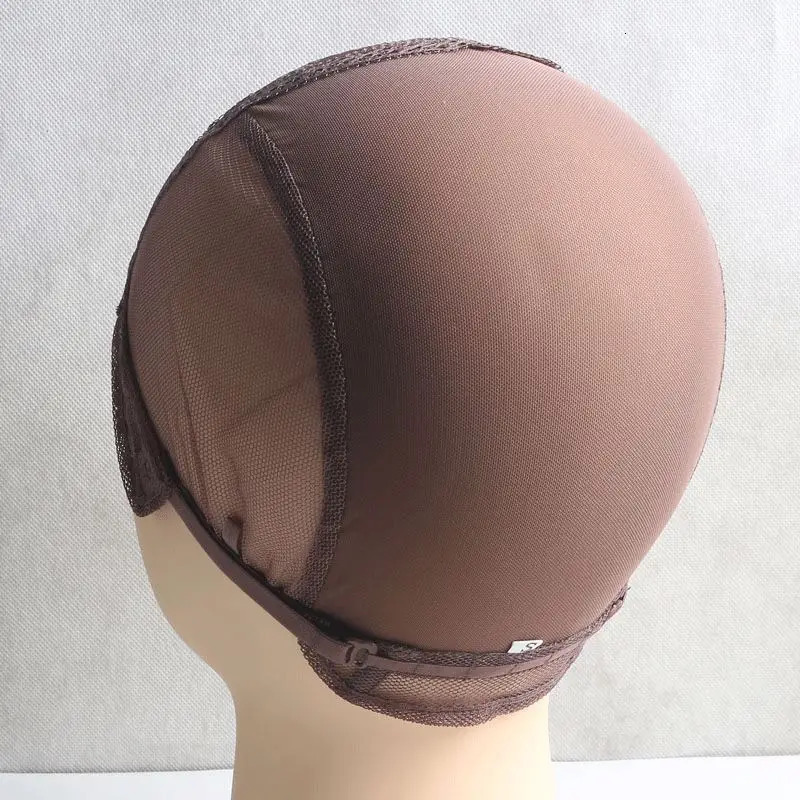 Adjustable Ventilated Wig Caps in 100pcs Black/Blonde/Dark Brown/Brown for Making Custom Wigs-Hair Extension Tools 250513