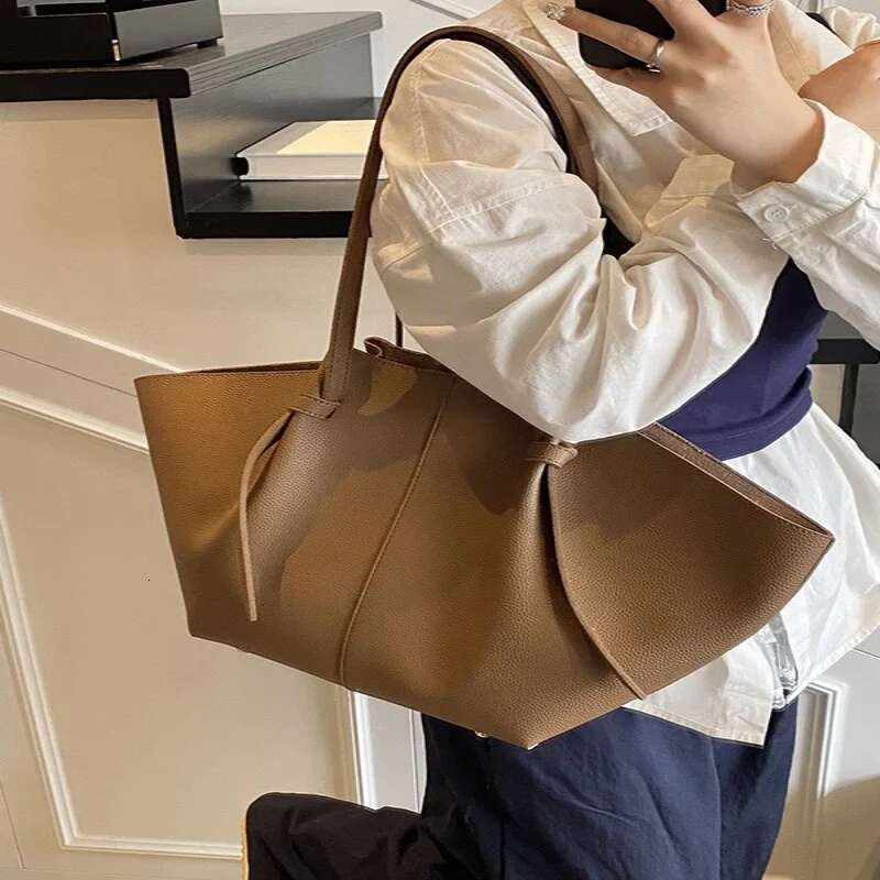 Fashion Shoulder Bags For Women Soft PU Leather 2-In-1 Big Capacity Shopper Tote Set 2025 Designer Handbags