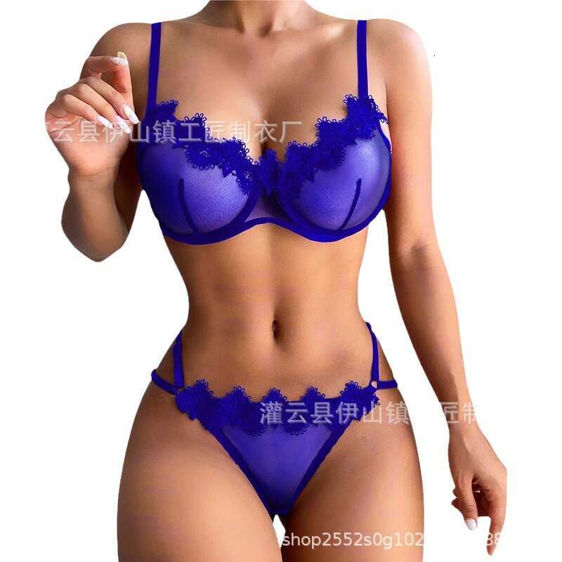 Sexy Lace Lingerie Temu Steel Rim Underwear Sexy Mesh Transparent Lace Three Point Pajamas Two Women KQ
