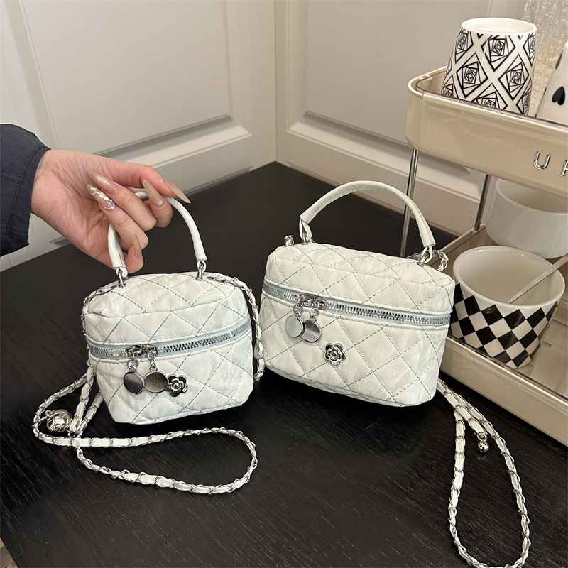 Free Delivery Designer Bag Xiaoxiangfeng Ladies' 2025 New Diamond Grid Mini Hand High End And Versatile Chain Shoulder Crossbody Luxury Bag