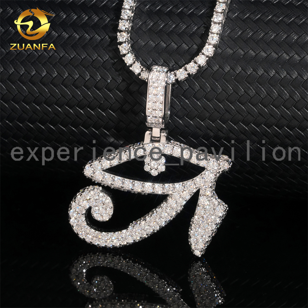 Eye Design Hip Hop Charm Jewelry Pass Diamond Tester Gold Plated Real 925 Silver Iced Out VVS Moissanite Pendant