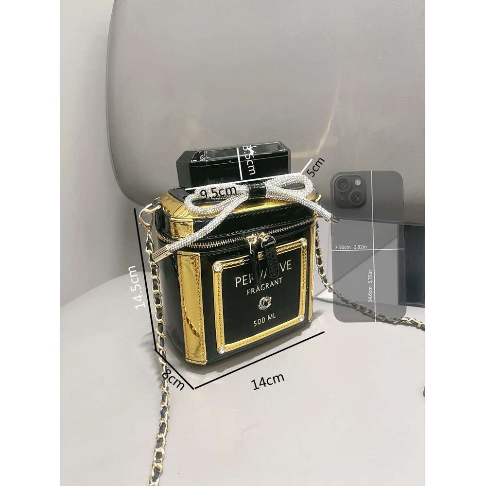 Purses And Totebag Designer Shiny Rhinestones Shoulder Bags Evening Clutch Bag Perfume Bottle Shape Bag