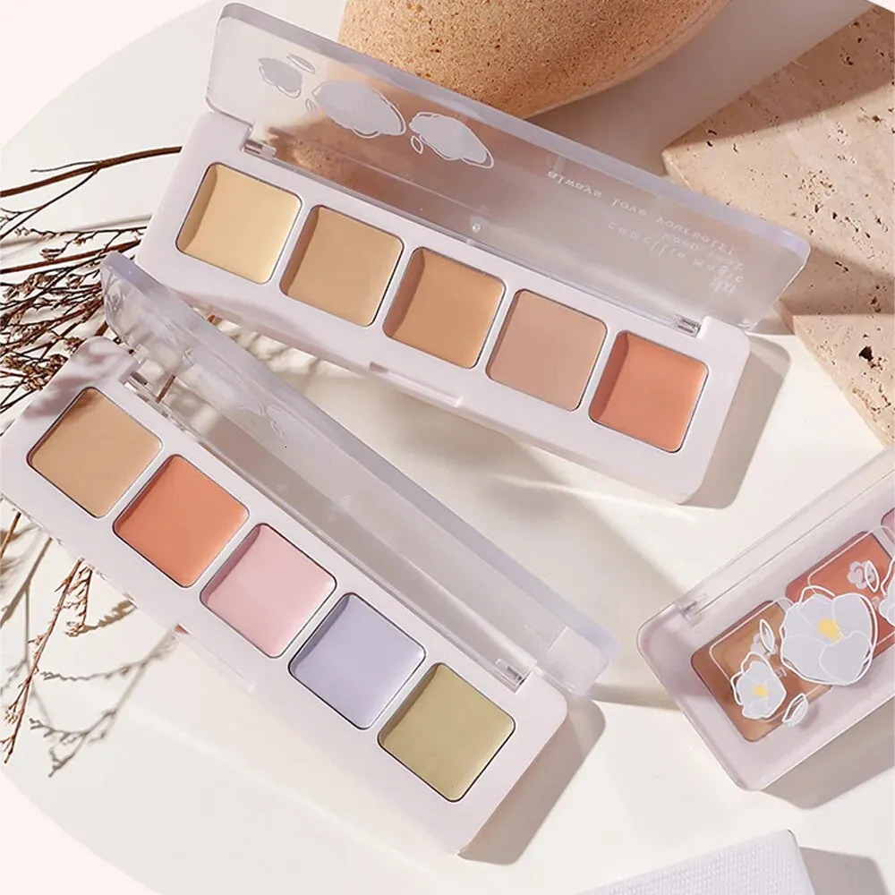 XIXI 5 Colors Corrector Palette Color Correcting Concealer Palett Face Contouring Highlighter Conceals Dark Circles Blemishes 250512