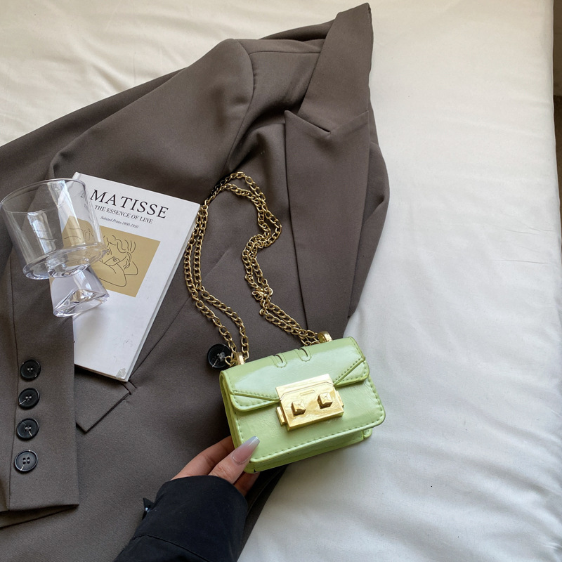 Niche Fashion Mini Chain 2025 Spring New New Free Delivery Designer Luxury Bag Bag Korean Simple And Western Small Square Candy Color Crossbody Bag