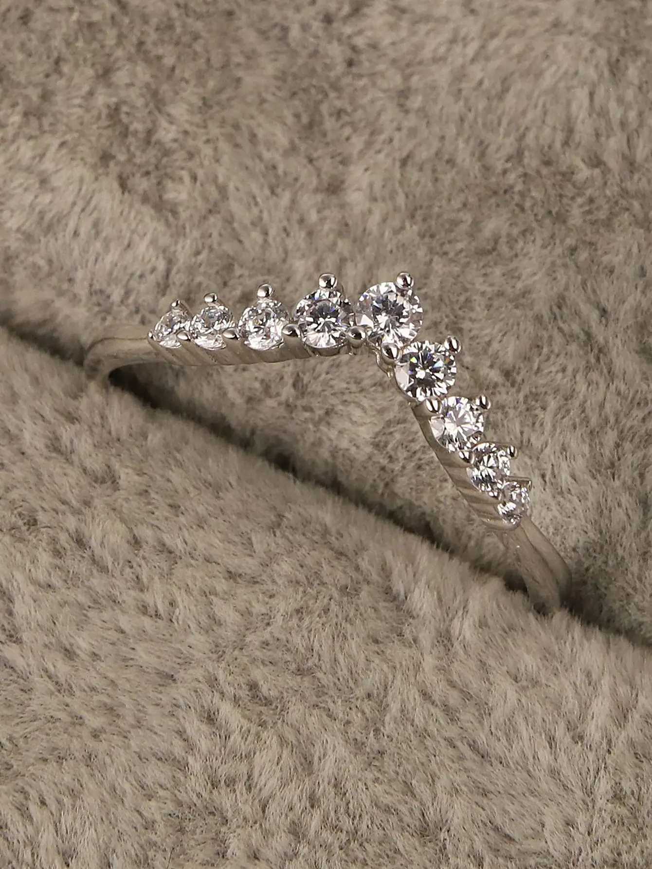 S925 Sterling Silver Little Princ Crown Diamond Ring Simple Sen Series Little Fresh Fine Wedding Engagement Birtay GiftXJ250514