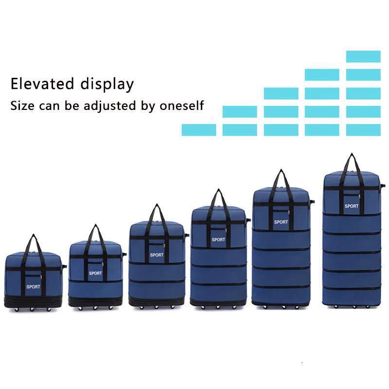 Versatile 5-Layer Folding Travel Bag with Wheels Large Capacity Waterproof Durable Lage for Trip Weekend Getaways overnight