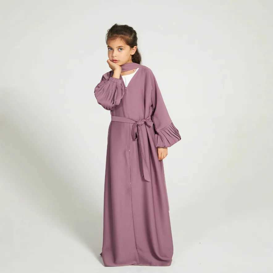 Ramadan Niqab Khimar Kids Muslim Abaya Dubai Turkey Islam Dress Prayer Clothes for Girls Ka Robe Femme Musulmane Jalabiya X250514