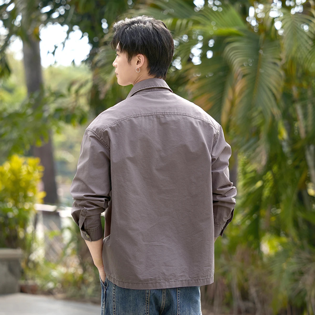 Mens Cityboy Outdoor Fashion Multi Pocket Loose Casual Long Sleeve Product Shirt Harajuku Street Clothing Oversized Techwear 250506Z