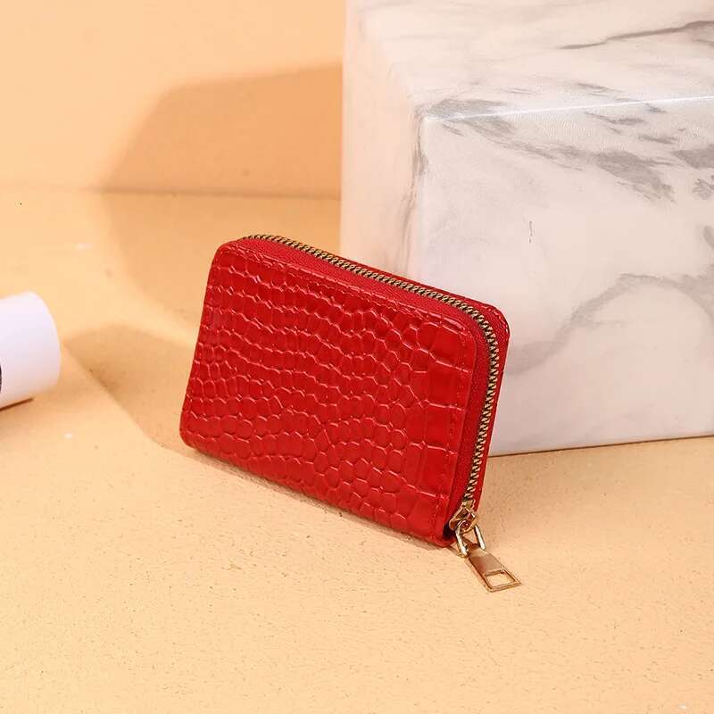 2023 New Embroidered Short Pu Soft Leather Purse Ultra-Thin Women'S Small Wallet Card Coin Bag Portable Storage Wallets