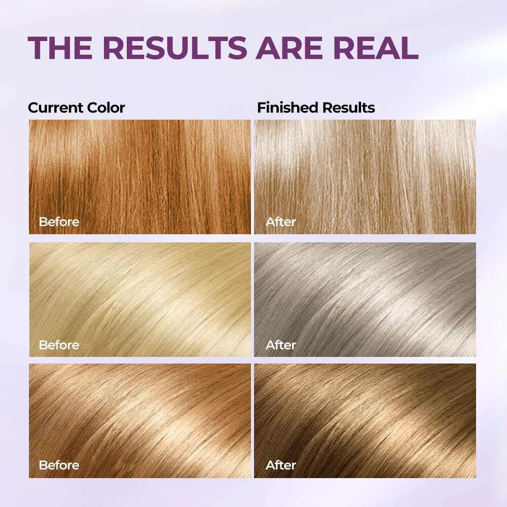 Karseell Purple Mask&Shampoo Professional Neutralizes Brass Yellow Tones For Blonde Sier Gray Highlighted Hair