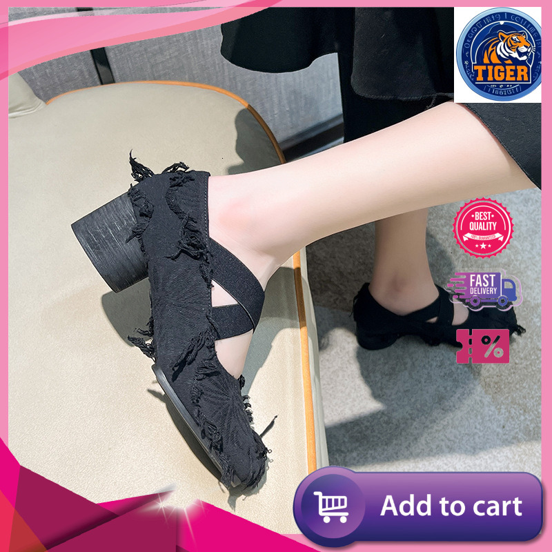 Ddmytiger Chinese Artistic Square Toe Middle Heel Shallow Mouth French Style Women S Cross Strap Mary Jane Single Shoe Outdoor Shoes