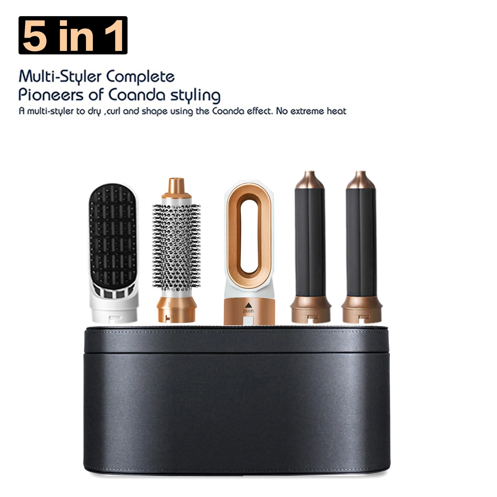 5-in-1 Multi-function Hair Dryer Hair Straightener Curling Iron Curling Iron with Hair Brush Air Comb Styling set 250513