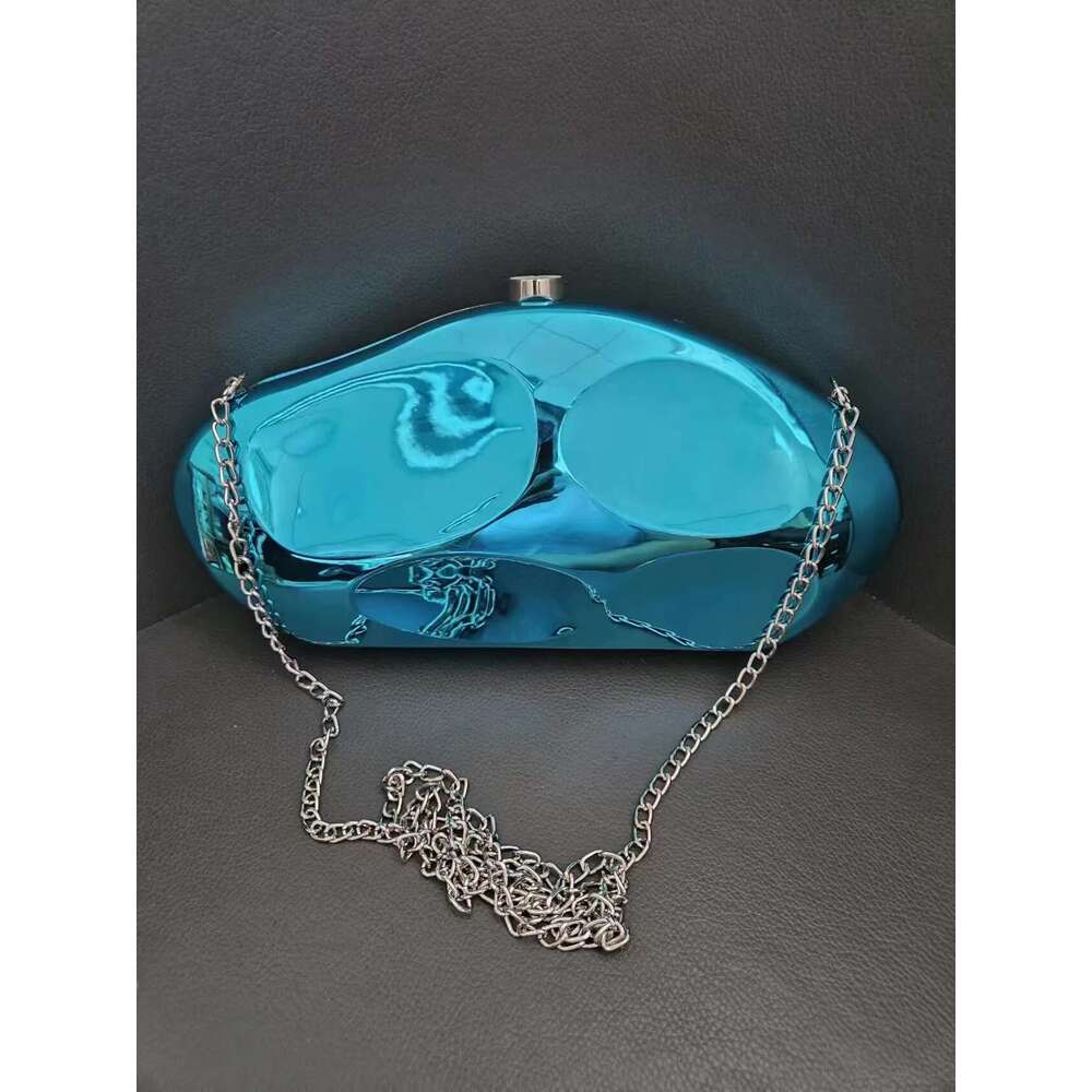 2025 Latest New Acrylic Purse Cloud Blue/Gold/Sier Chain Party Bolsas Evening Clutch Bag