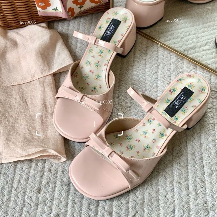 Top brand high-quality new free designer shoes French women's sandals 2025, straight through, new bow, fairy slippers height increasing new fashi