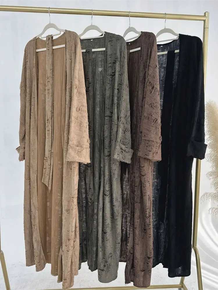 Ramadan Eid Plain Abaya Dubai Kaftan Muslim Kimono Dress Turkey Prayer Islam Abayas For Women Robe Kimono Femme Musulmane Kaftan X250514
