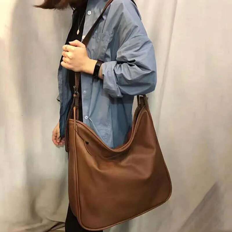 Large Cow Women 100% Genuine Leather Crossbody Shoulder Bag Casual Big Vintage Quality Ladies Shopping Bags