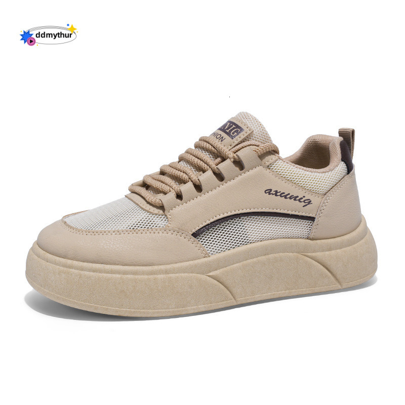 Summer women's new breathable hollow mesh children's Korean version versatile thick soled sports casual board white shoes ddmythur
