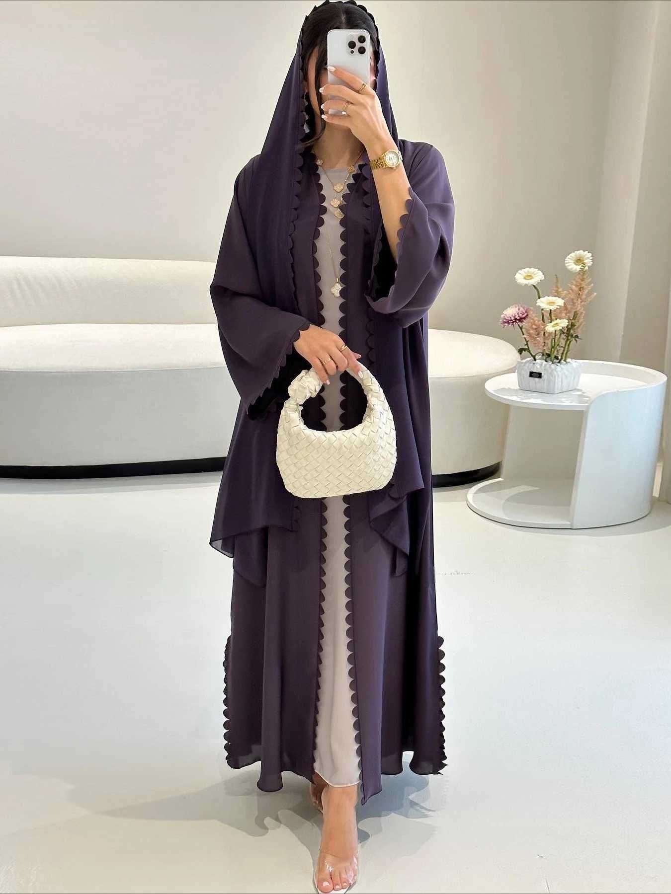 Eid Women Abaya Cardigan Dress with Scarf Muslim 2025 Vestidos Largos Caftan Robe Jalabiya Ramadan Morocco Dubai Kaftan Abayas X250514