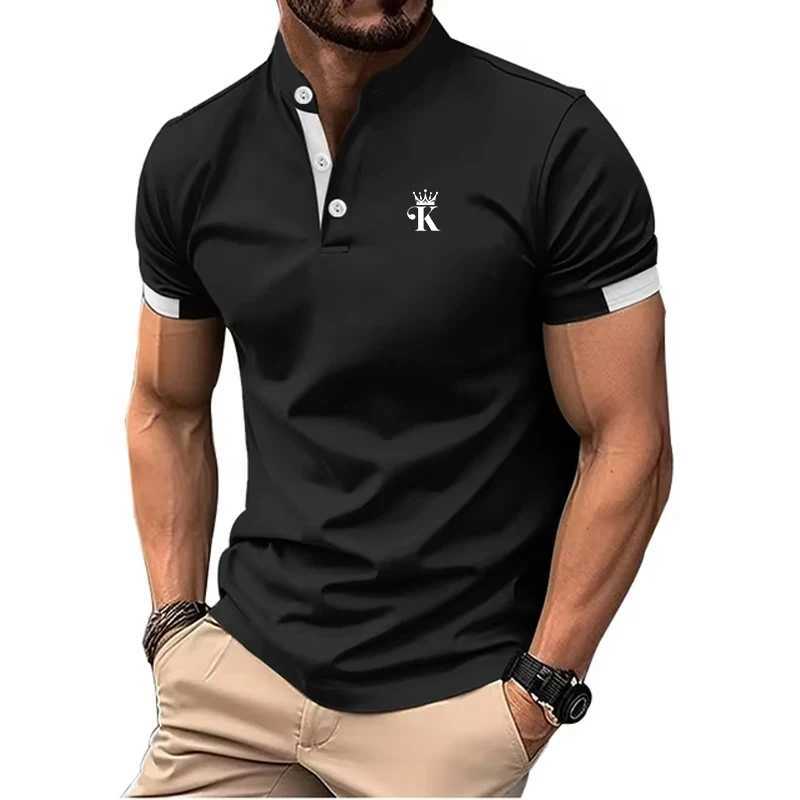 Mens Button Up Polos Polo Shirt Casual Sports Lapel Short Slve Fashion Basic Button Summer Regular Fit Button Up Polos X250514