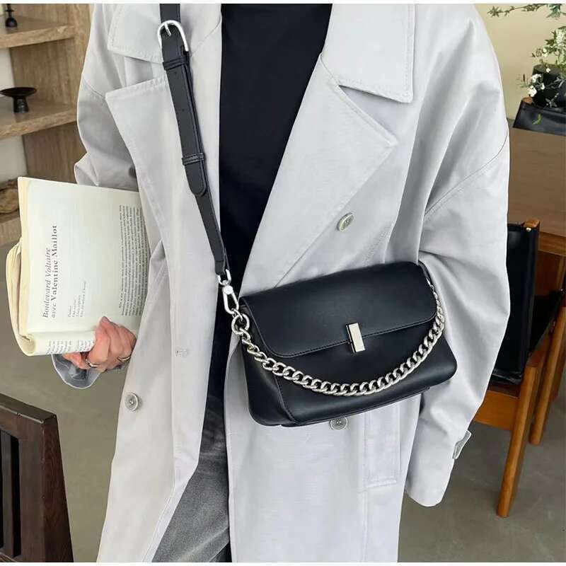 2025 New Genuine Leather Women's Handbag Fashion Shoulder Tote Crossbody Bag Stylish Versatile Designer Chain Purse For Women
