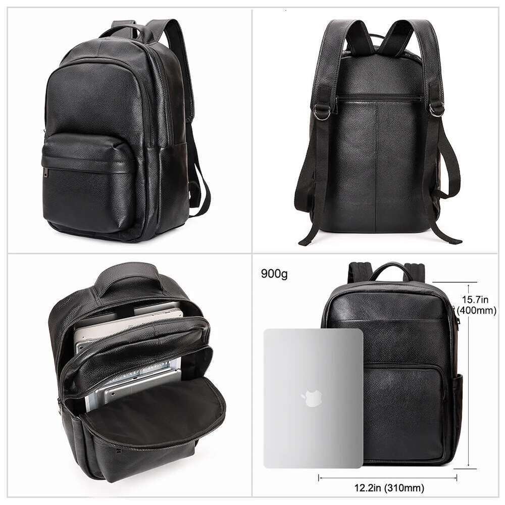 KAVIS Genuine Leather Fashion Schoolbag For Men Teenager Boys Travel Bag Male Laptop Backpack Messenger Bags