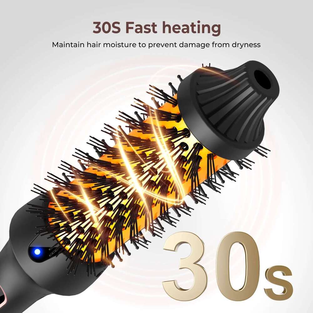 Thermal One-Step Hot Air Brush&volumizer Curler Straightener Professional Curling Iron Heated Hair Styling Brush