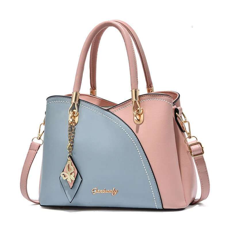 Fashion Handbag Large Capacity Plaid Contrast Color Middle-aged Women's One Shoulder Crossbody Bag