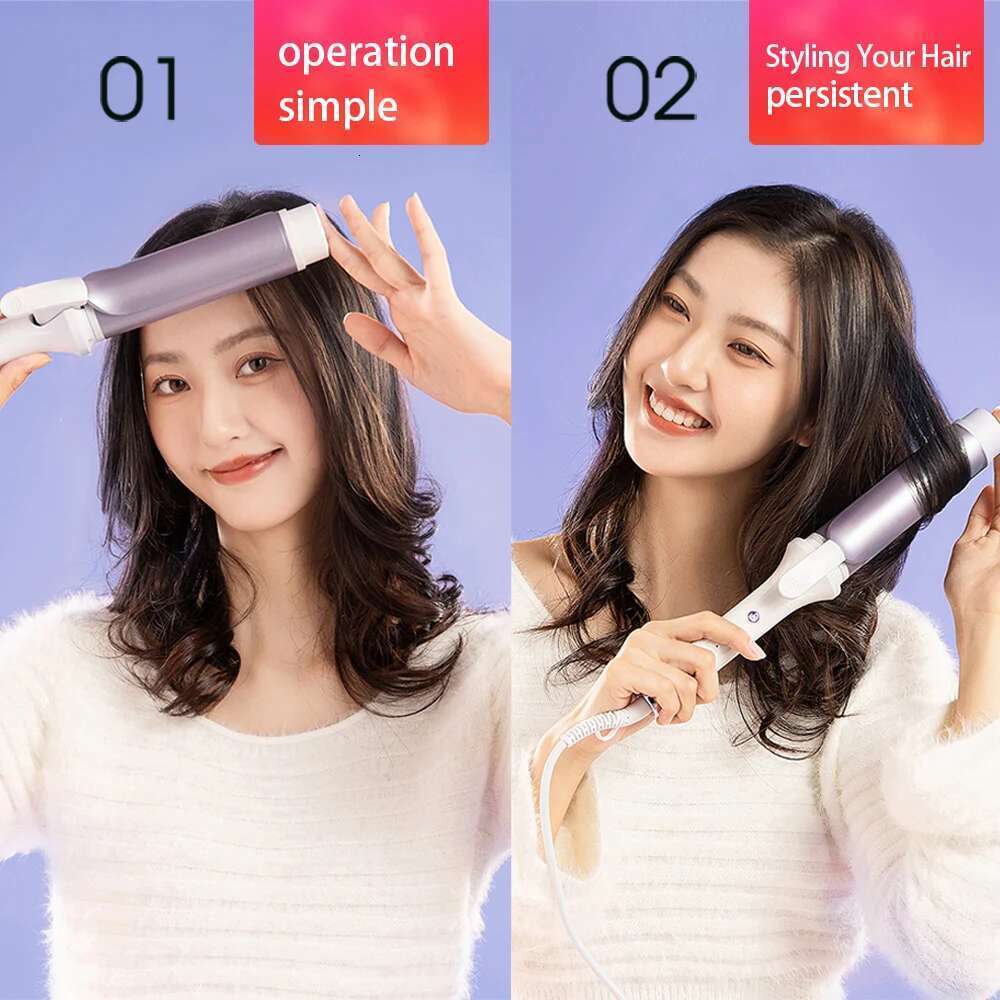 40mm Curlers Negative Ion Ceramic Care Big Wand Wave Hair Styler Curling Irons 3 Temperatures Fast Heating Styling Tools